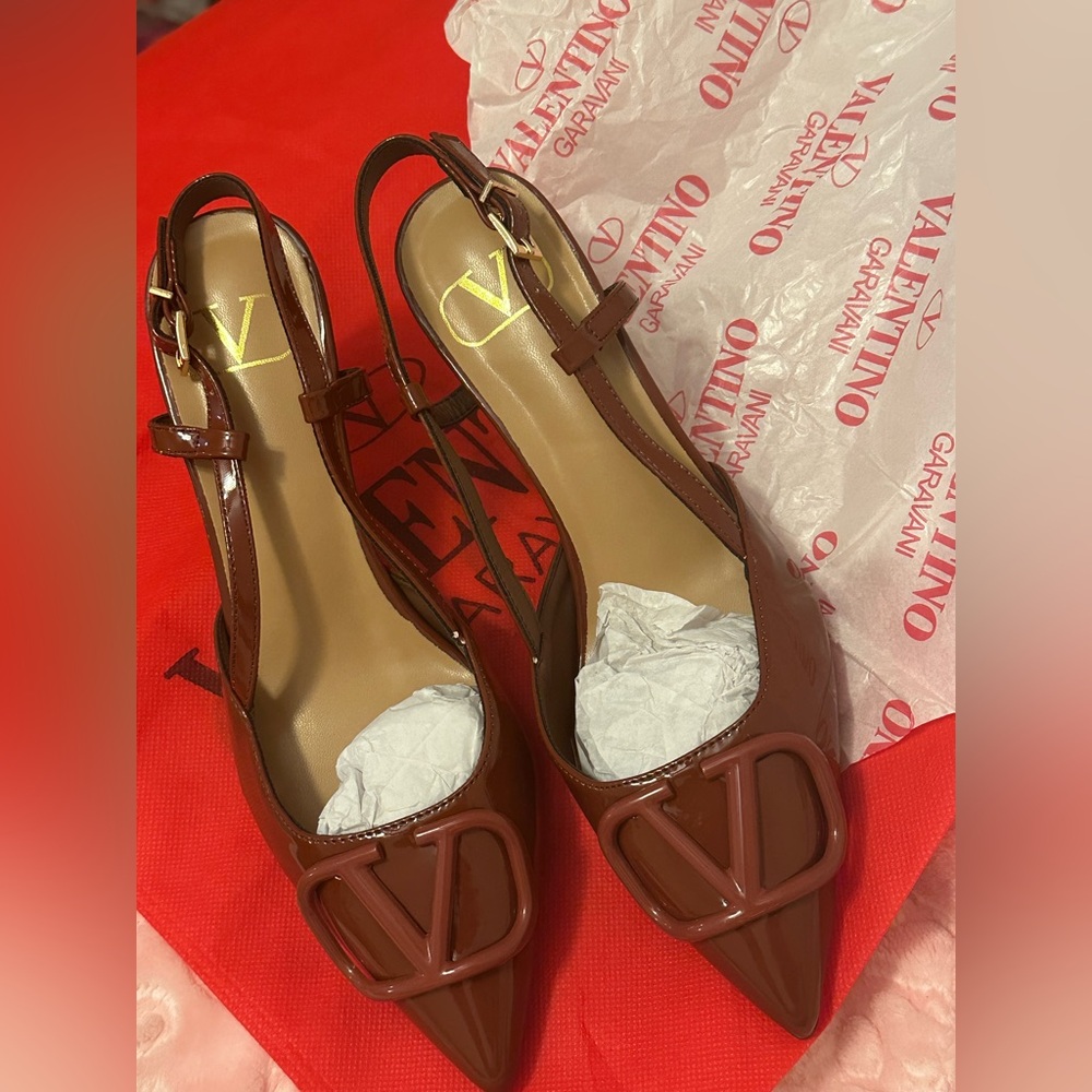 Women's Brown Slingback Shoes